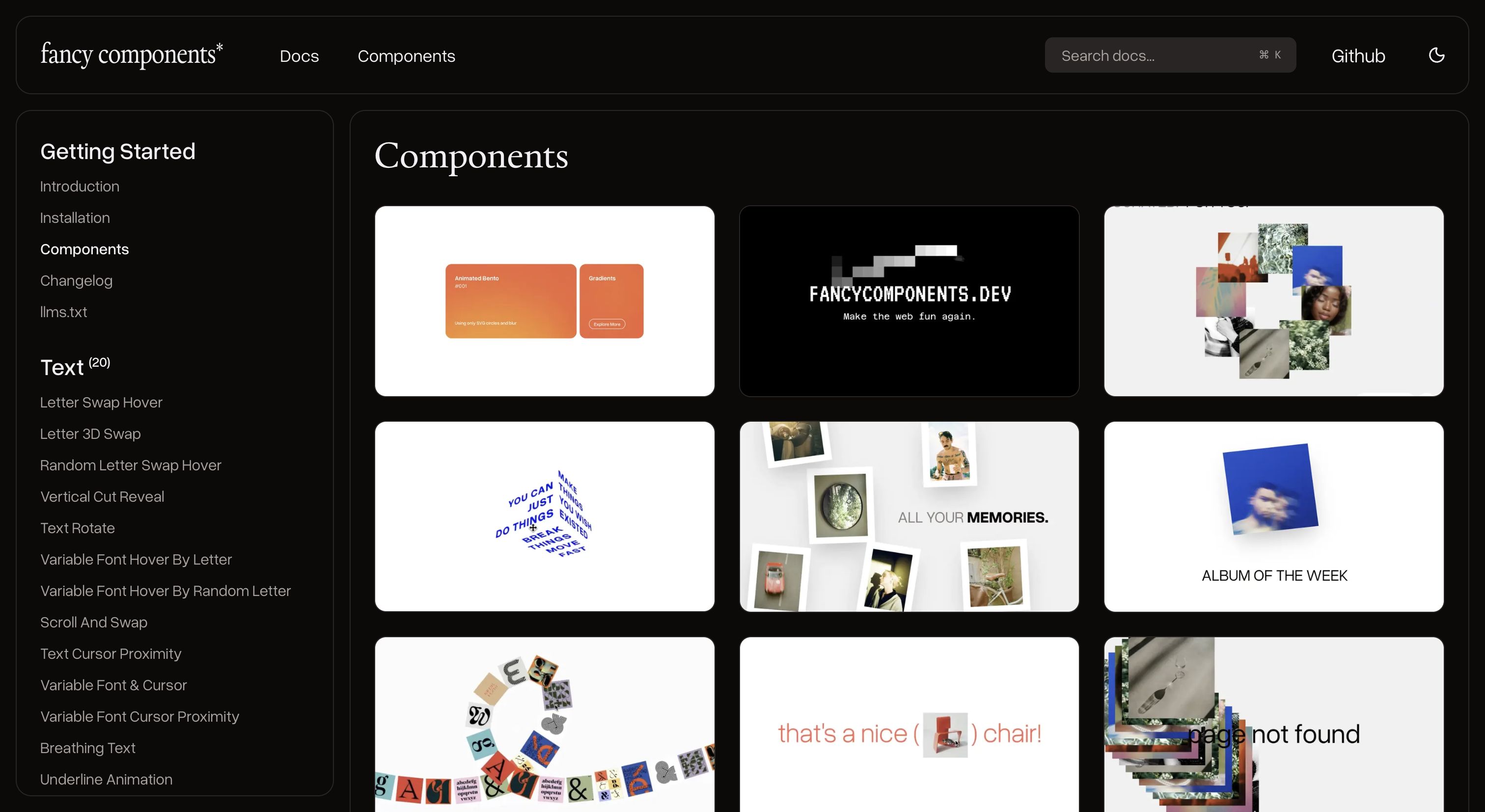 Fancy Components