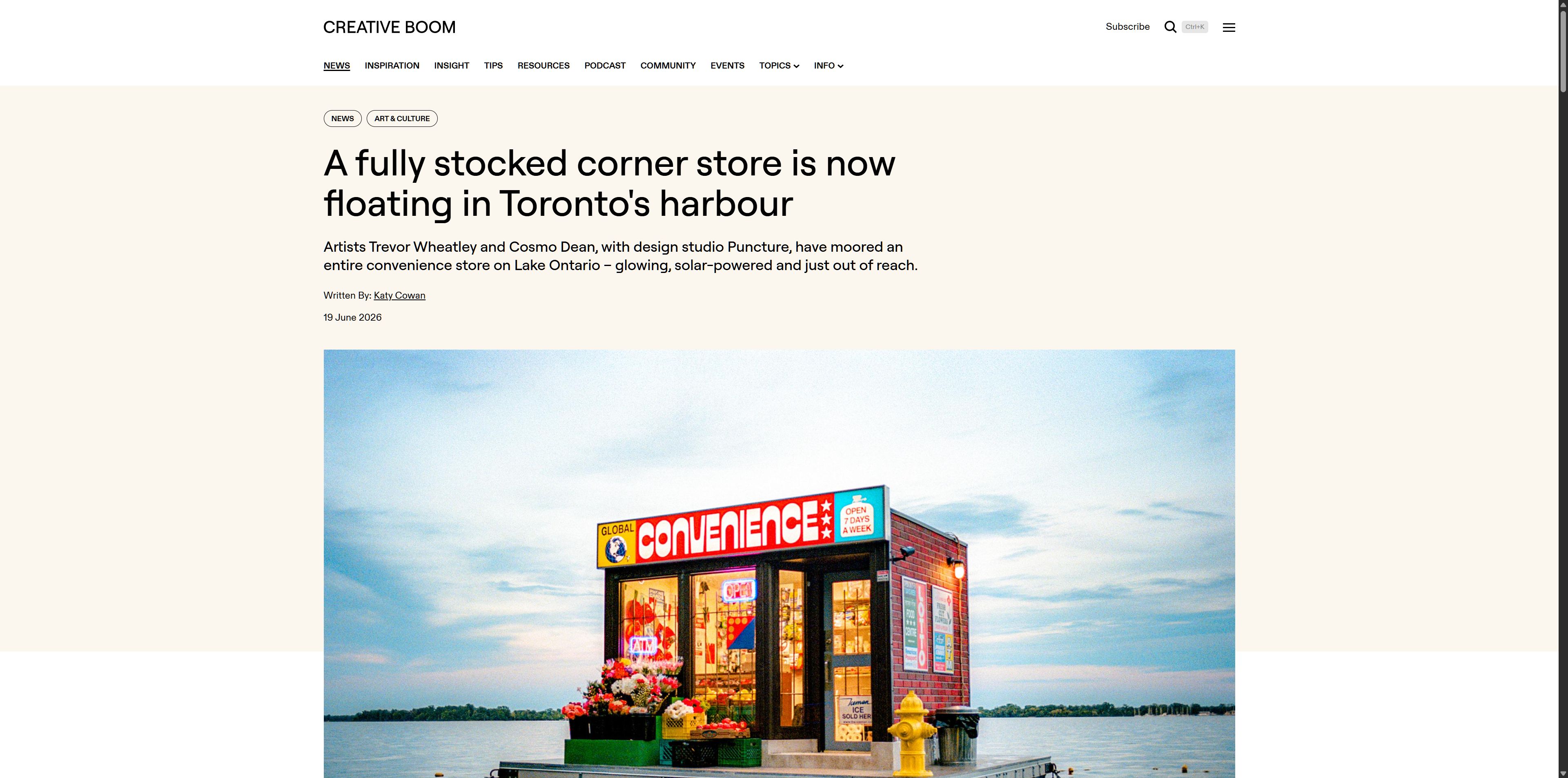 A fully stocked corner store is now floating in Toronto's harbour