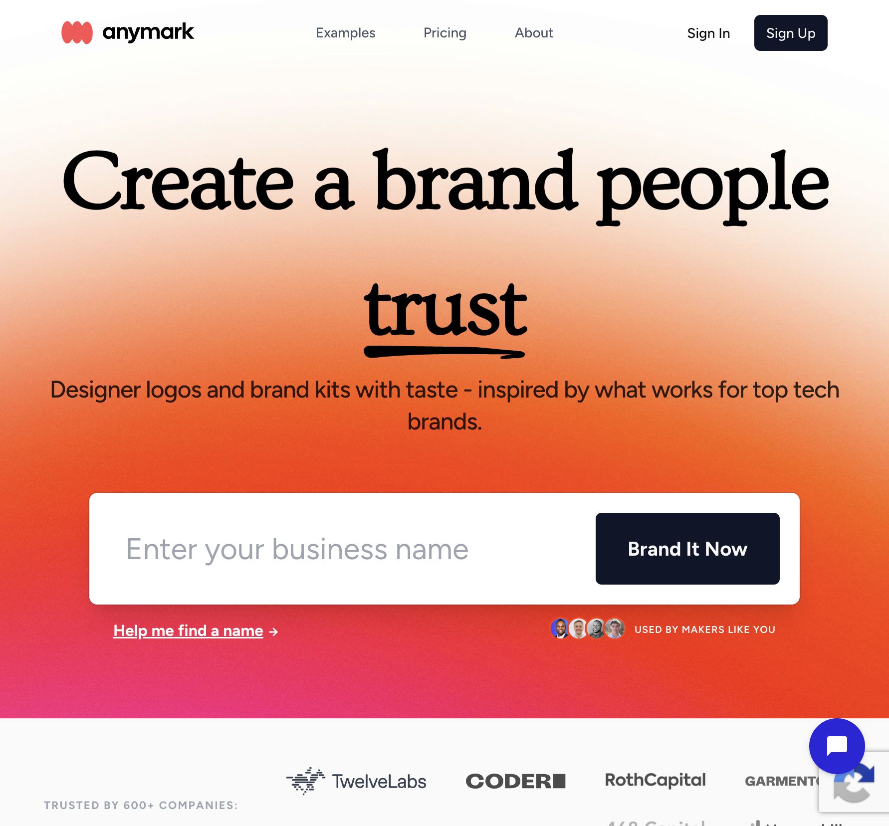 Anymark – Data-backed, handcrafted branding for startups & online businesses