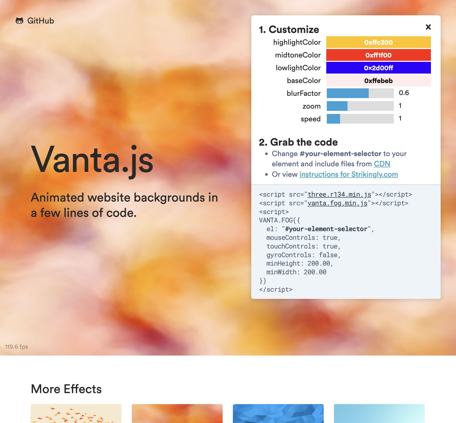 Vanta.js - 3D & WebGL Background Animations For Your Website