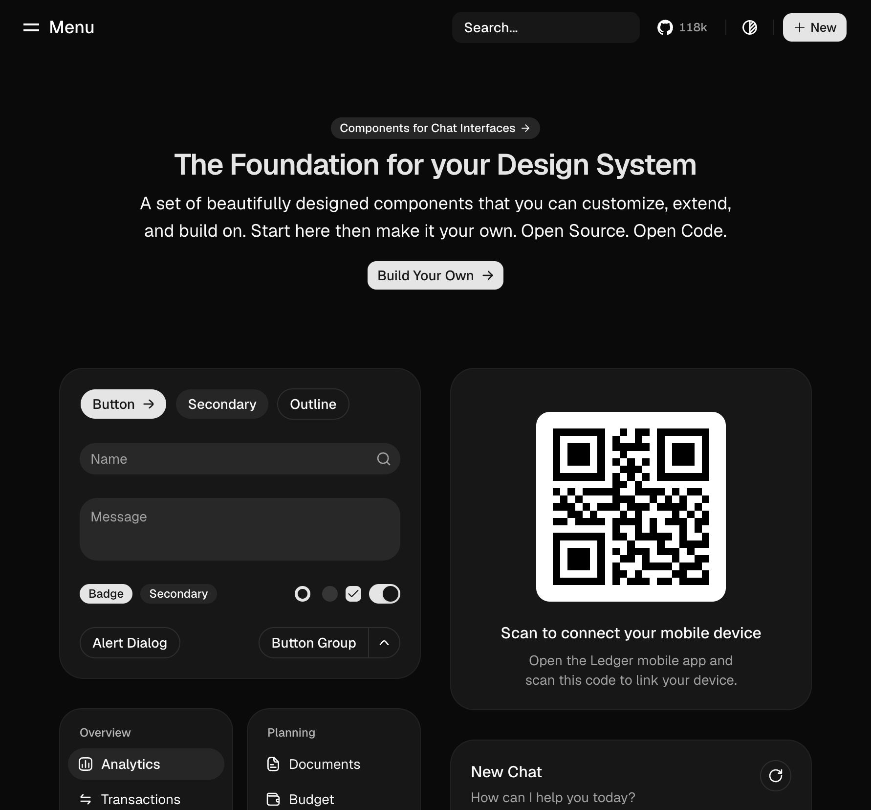 The Foundation for your Design System - shadcn/ui