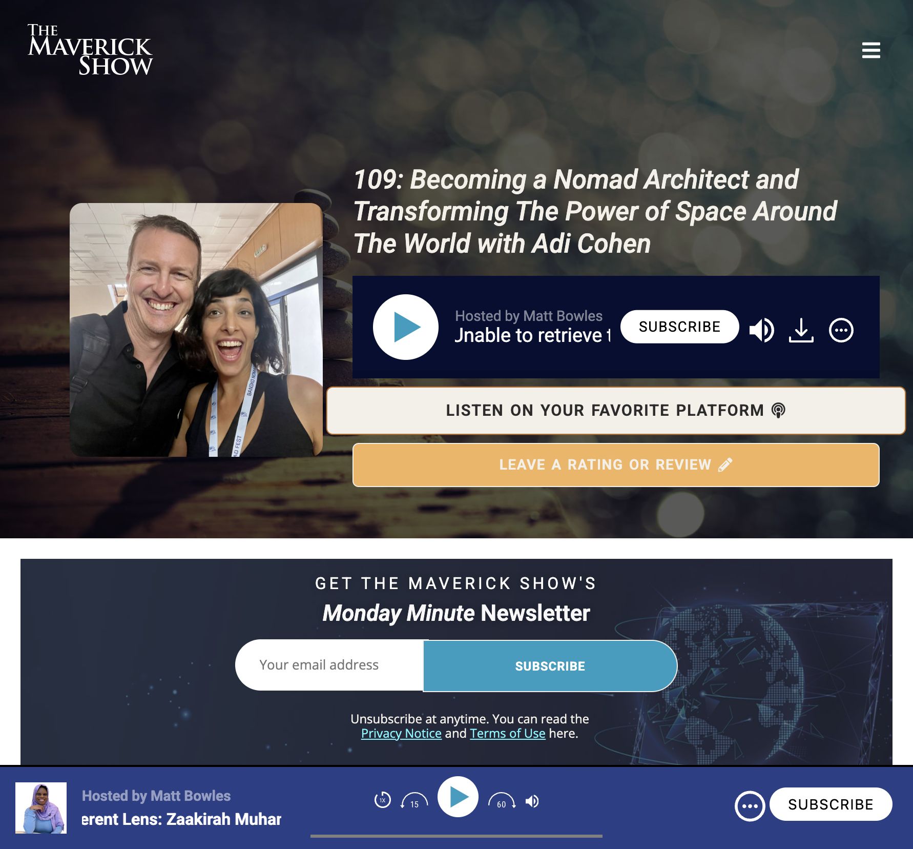 Podcast 109: Becoming a Nomad Architect with Adi Cohen | The Maverick Show