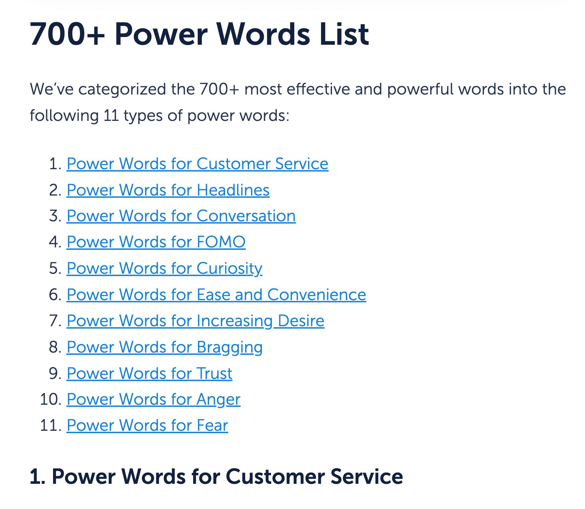 Power Words: Transform Your Content With 700+ Powerful Words