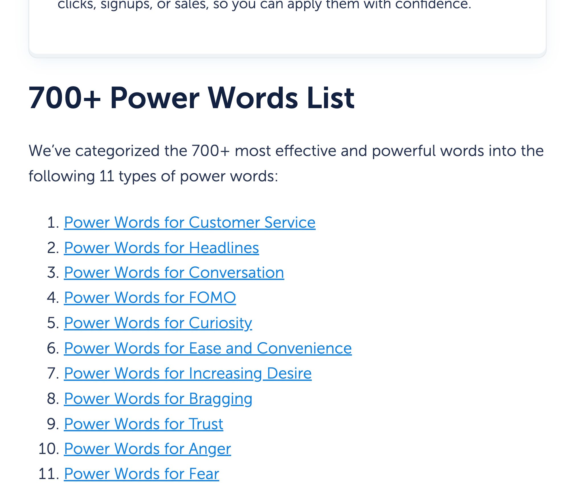 Power Words: Transform Your Content With 700+ Powerful Words