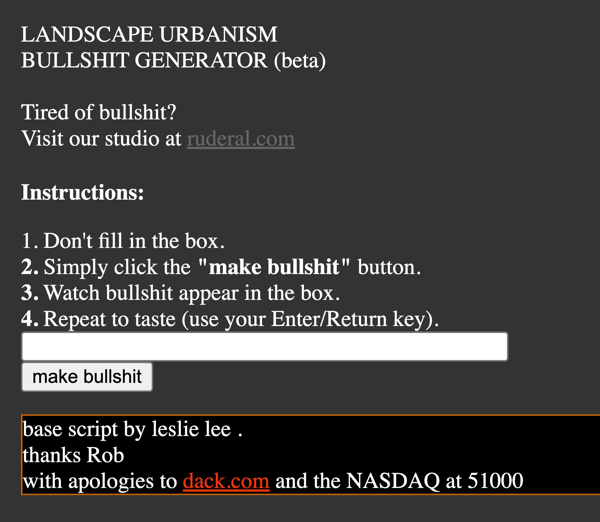 landscape urbanism bullshit generator