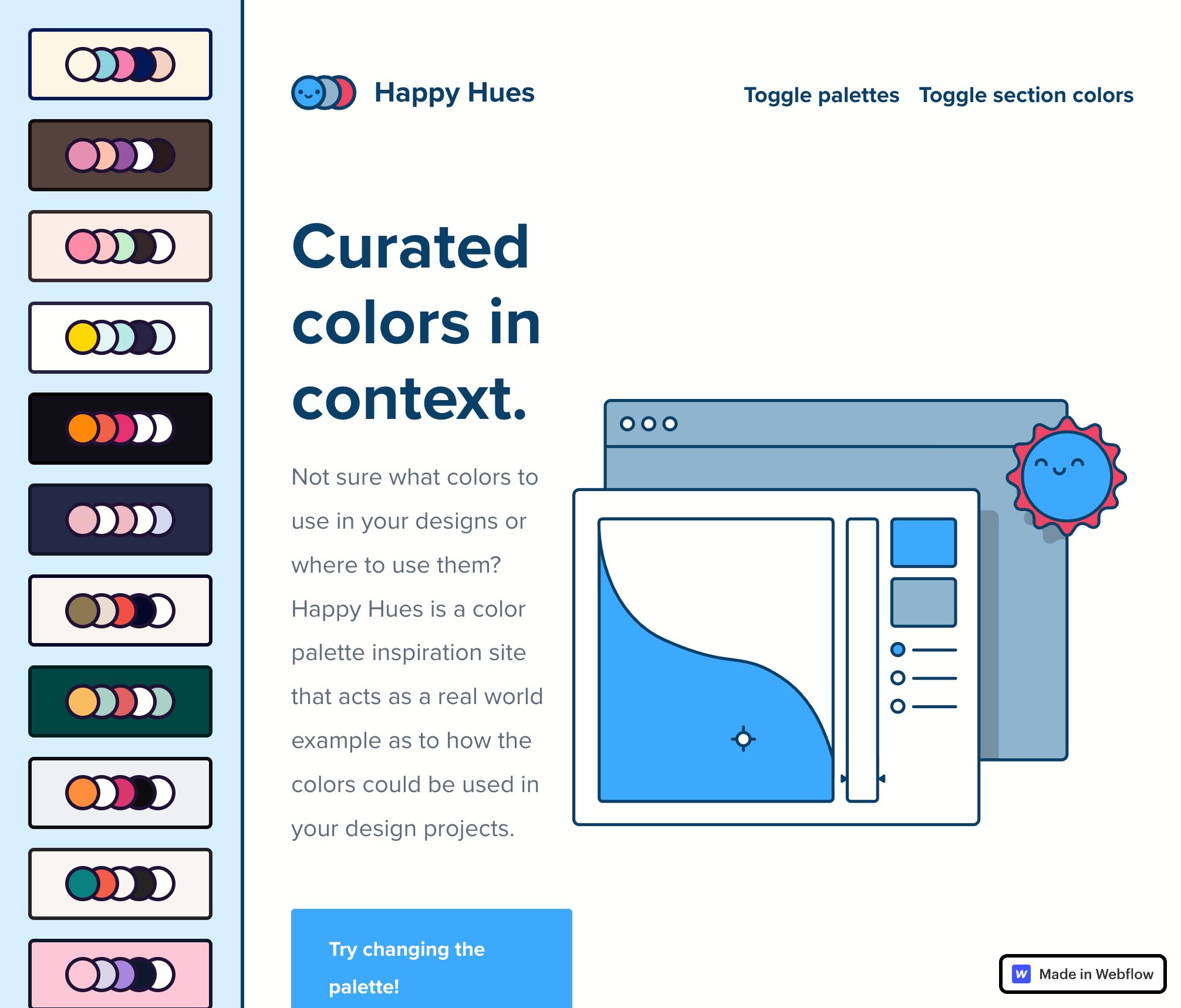 Happy Hues - Curated colors in context.