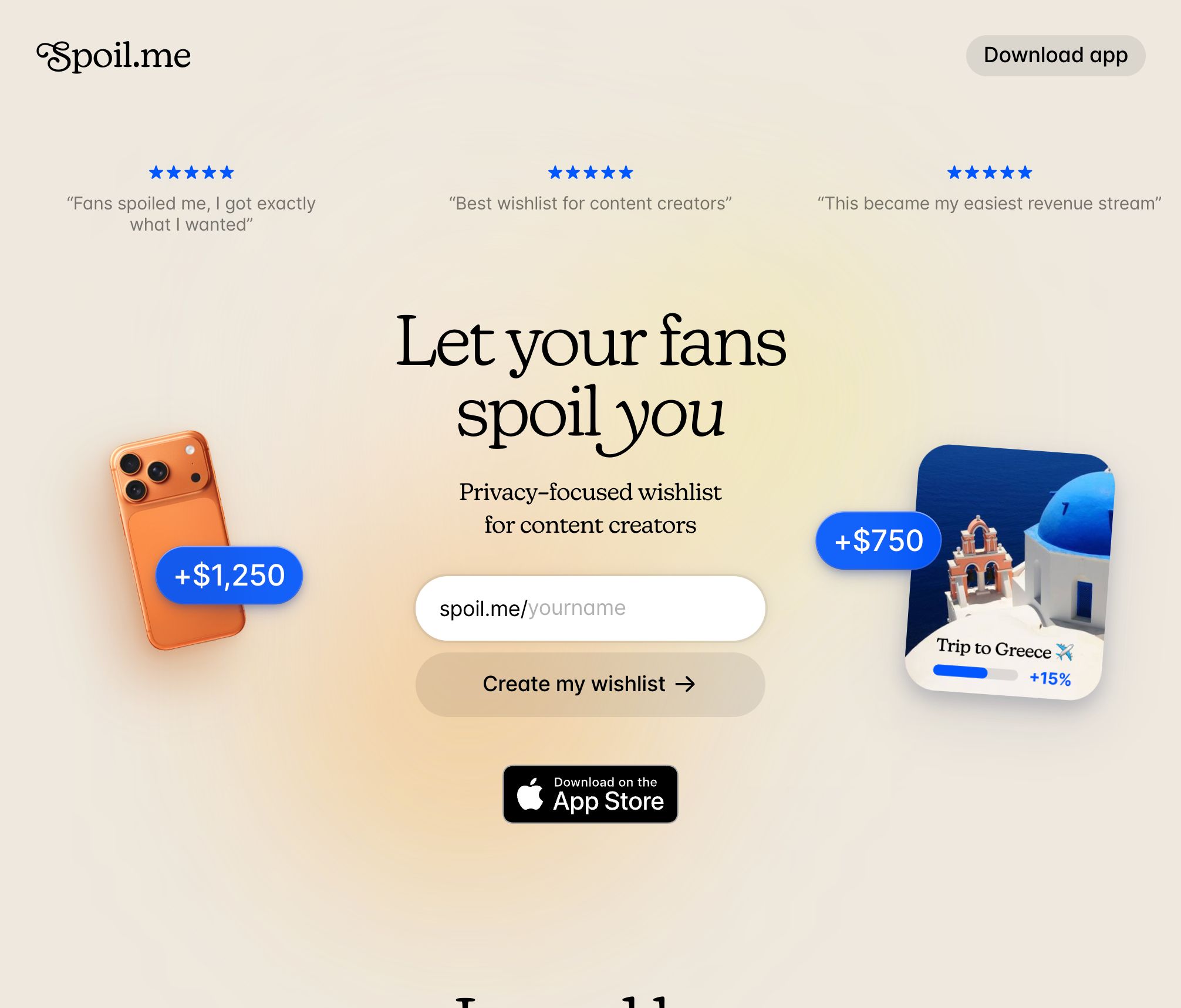 SpoilMe - Your luxury wishlist in one link
