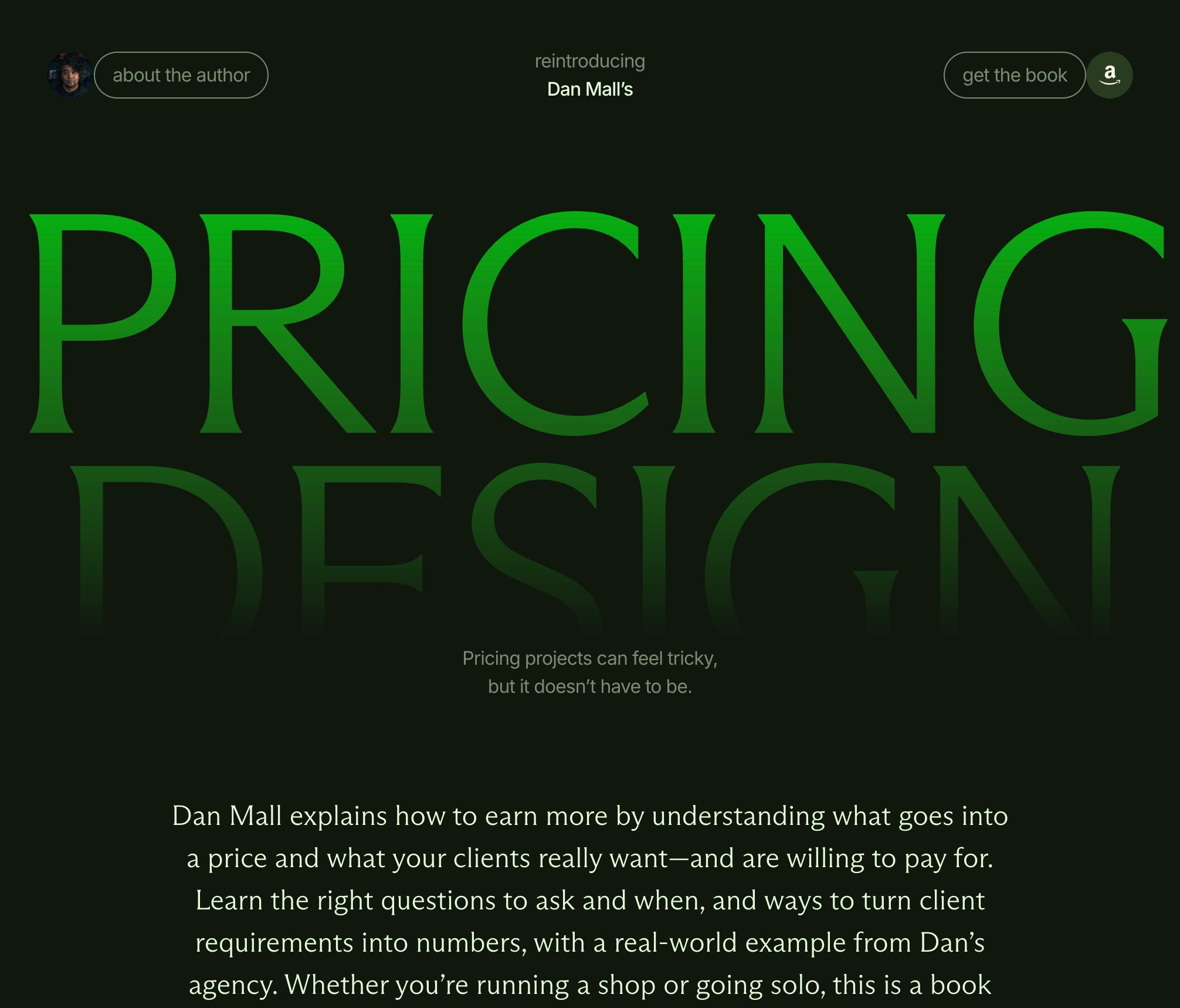 Pricing Design —  A book by Dan Mall
