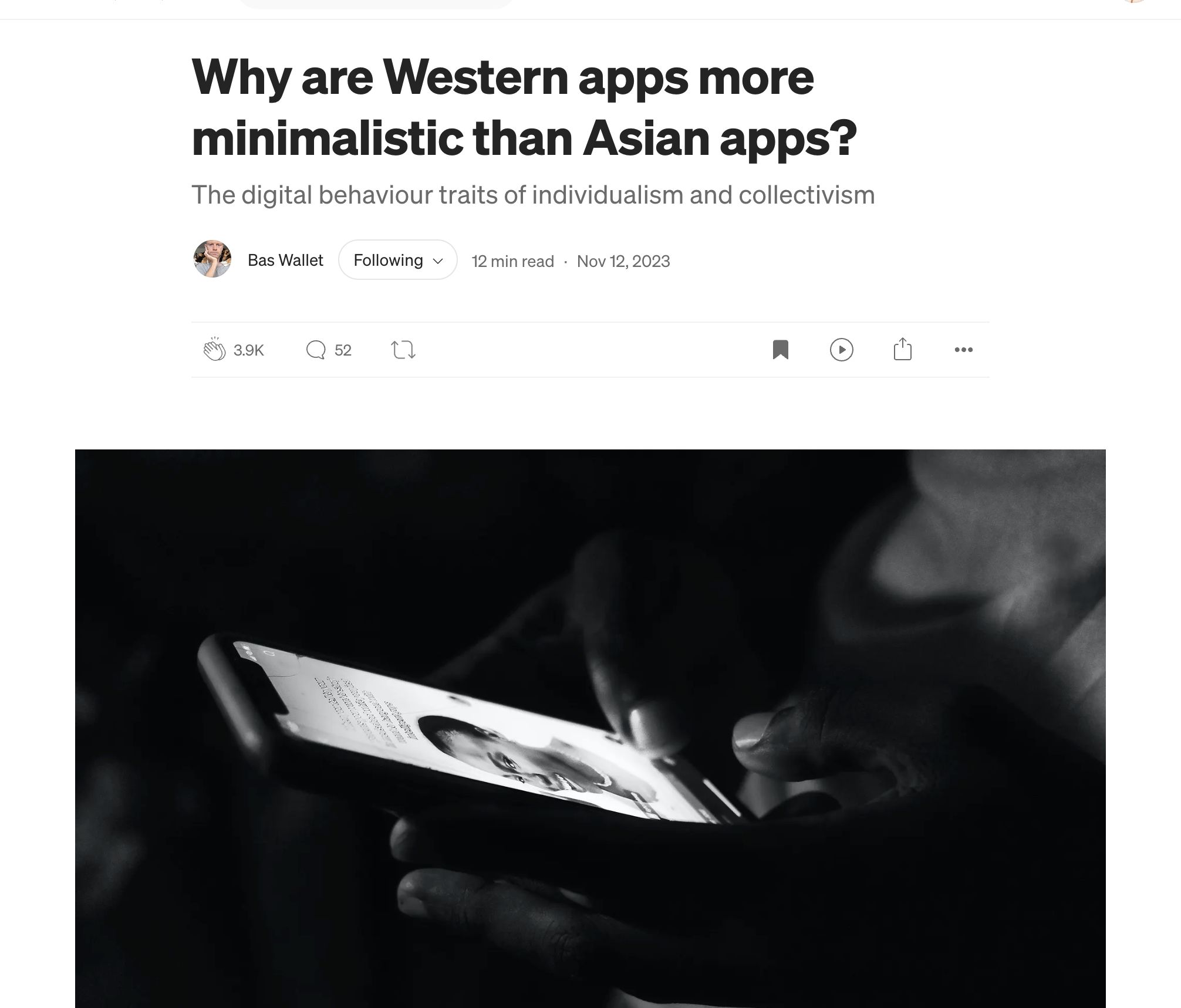 Why are Western apps more minimalistic than Asian apps?