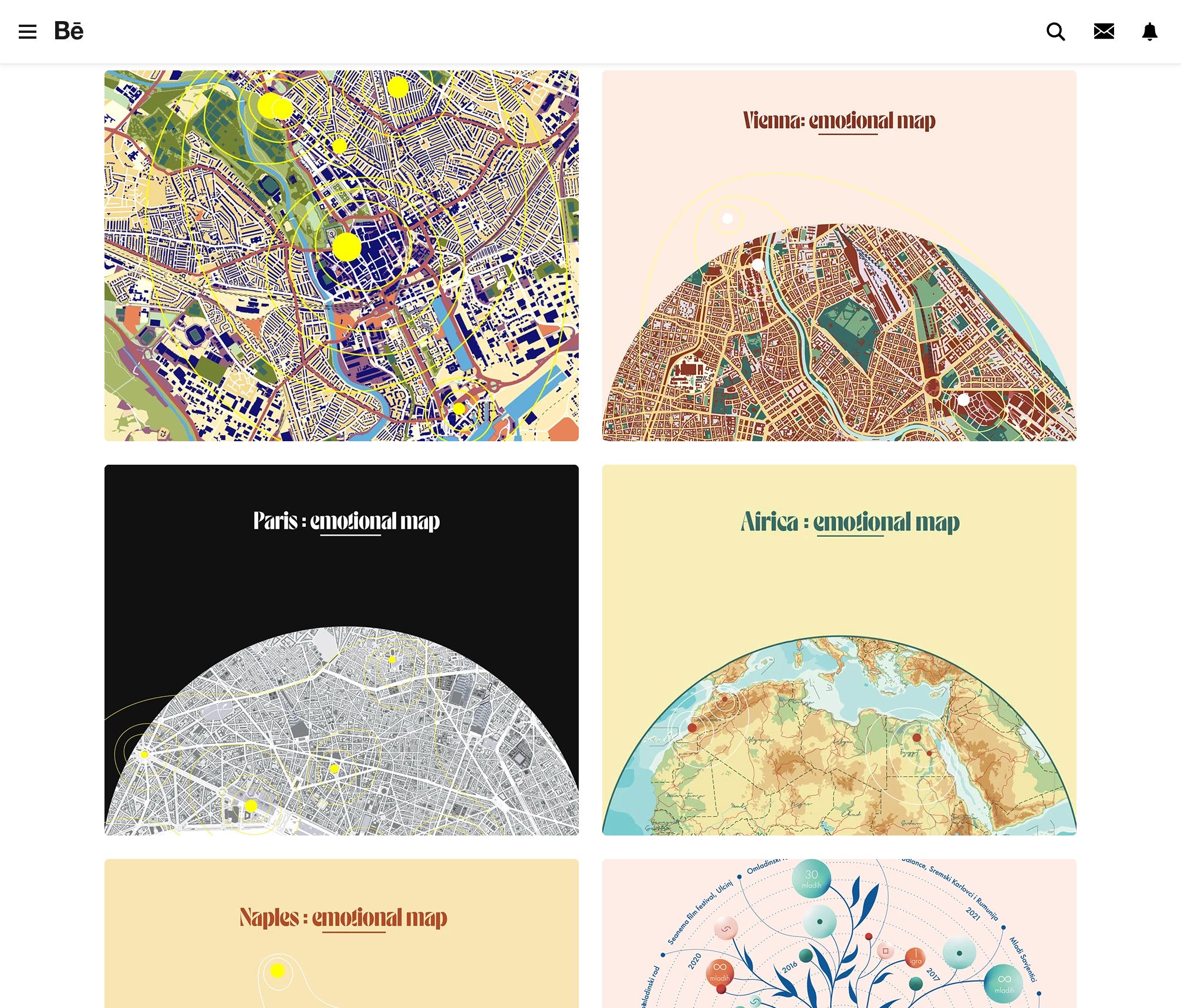 Behance / Emotional Maps - Tanja Radovanovic