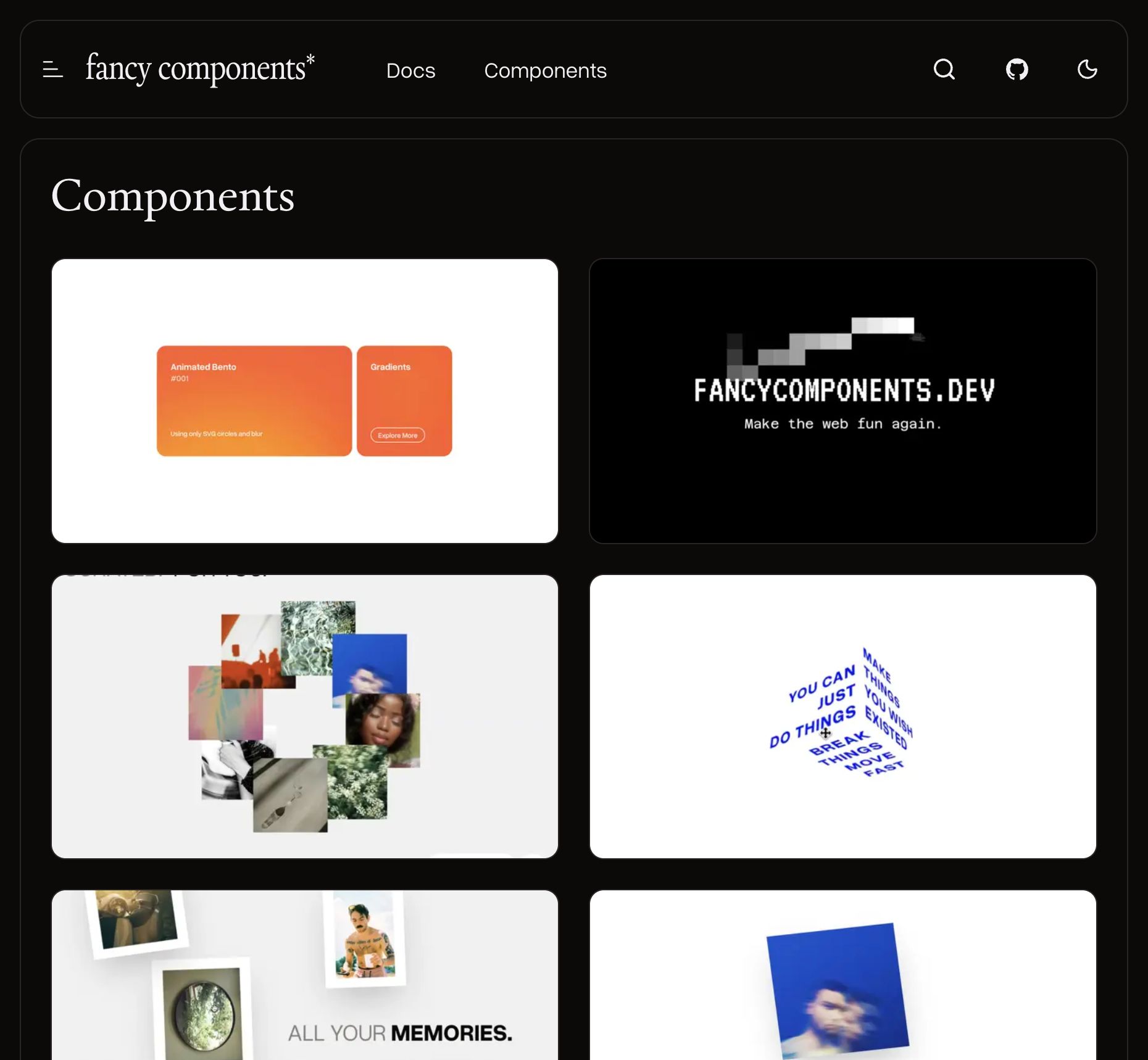 Fancy Components