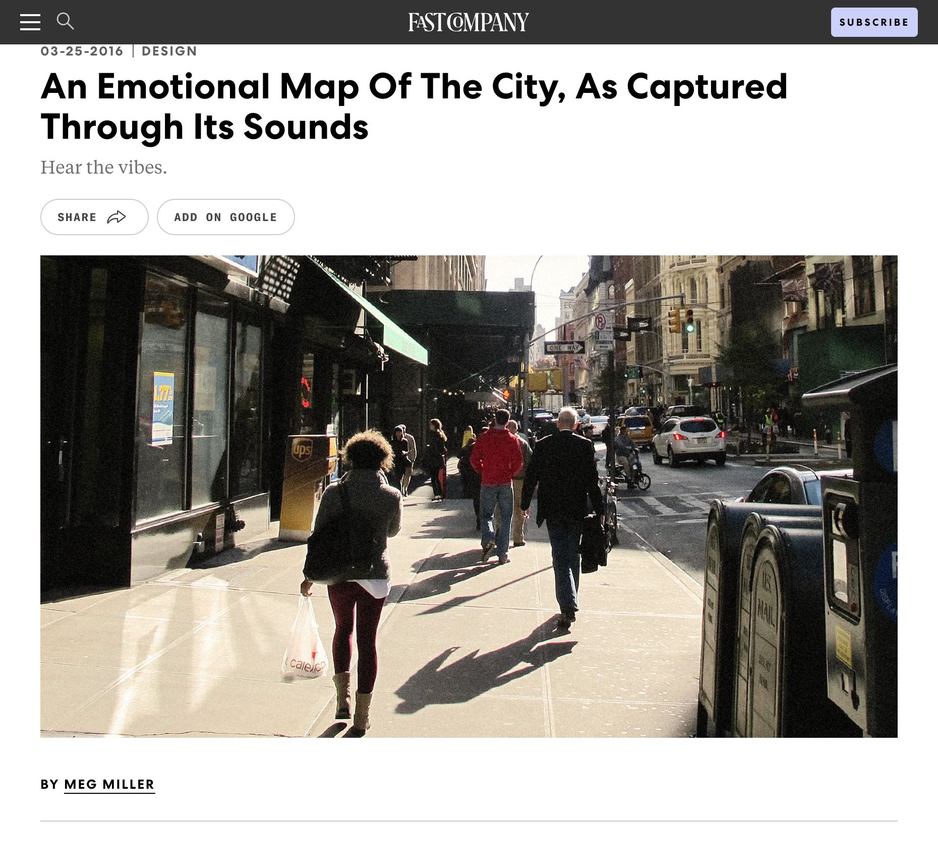 An Emotional Map Of The City, As Captured Through Its Sounds