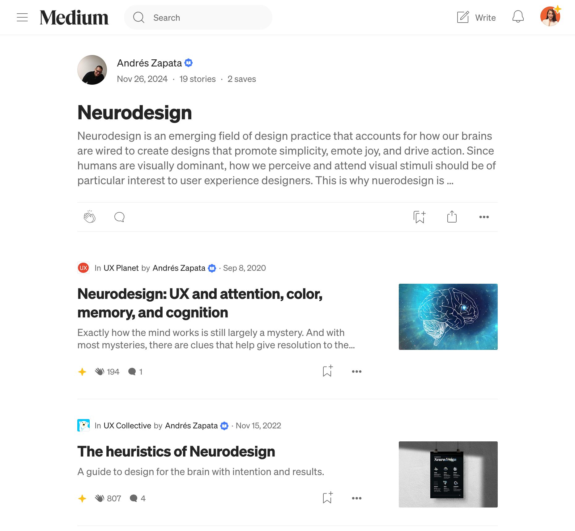 List: Neurodesign | Curated by Andrés Zapata | Medium