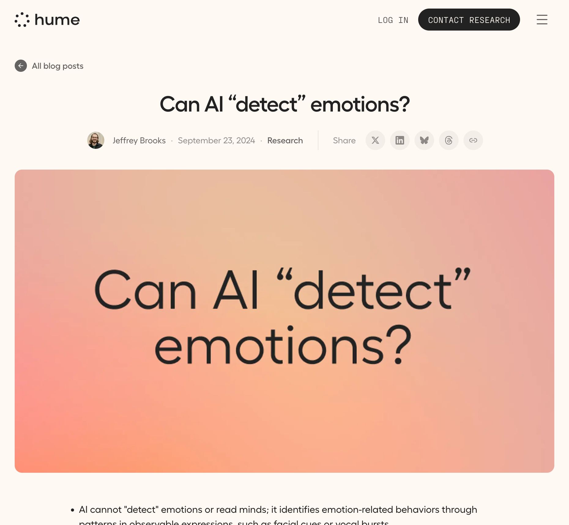 Can AI “detect” emotions?