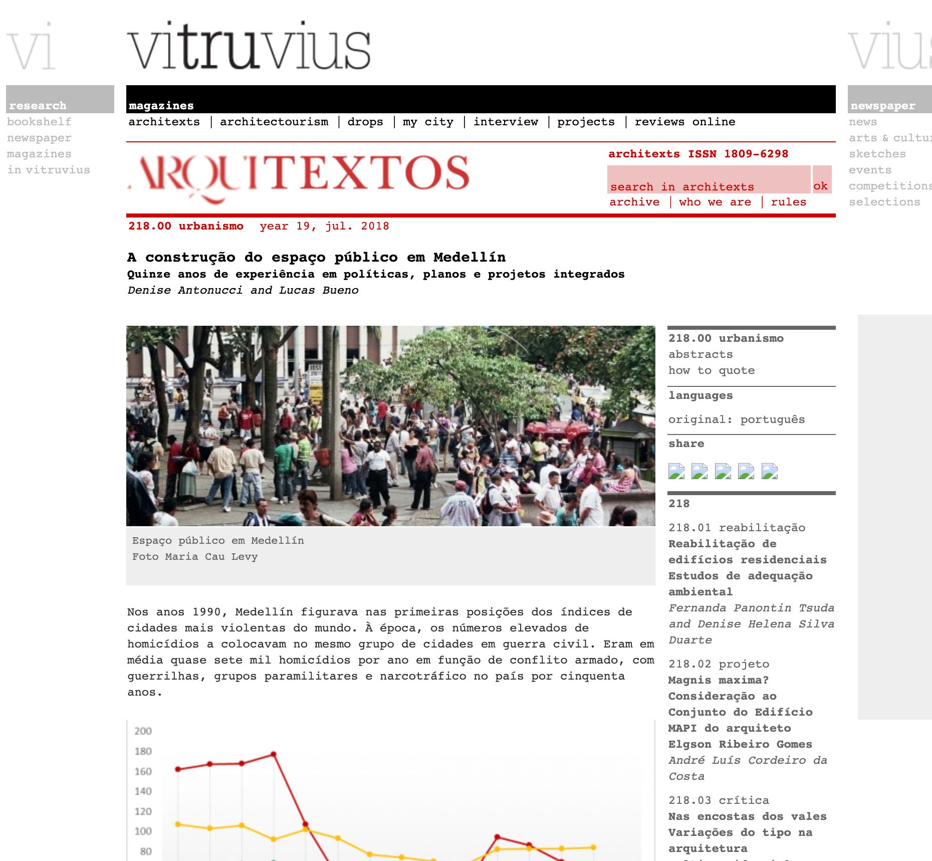 arquitextos 218.00 urbanismo: A construção do espaço público em Medellín | vitruvius