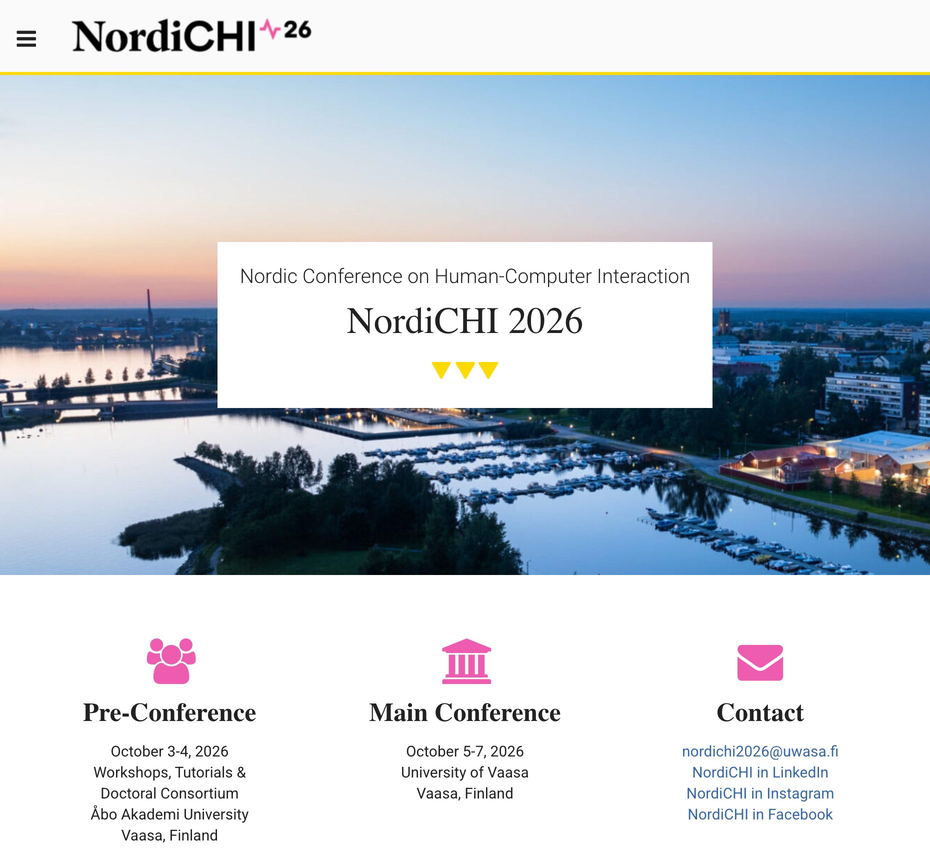 NordiCHI 2026 – Nordic Conference on Human-Computer Interaction