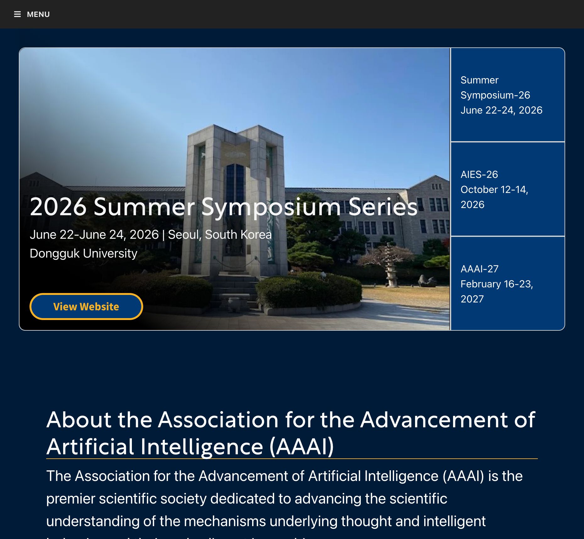 The Association for the Advancement of Artificial Intelligence