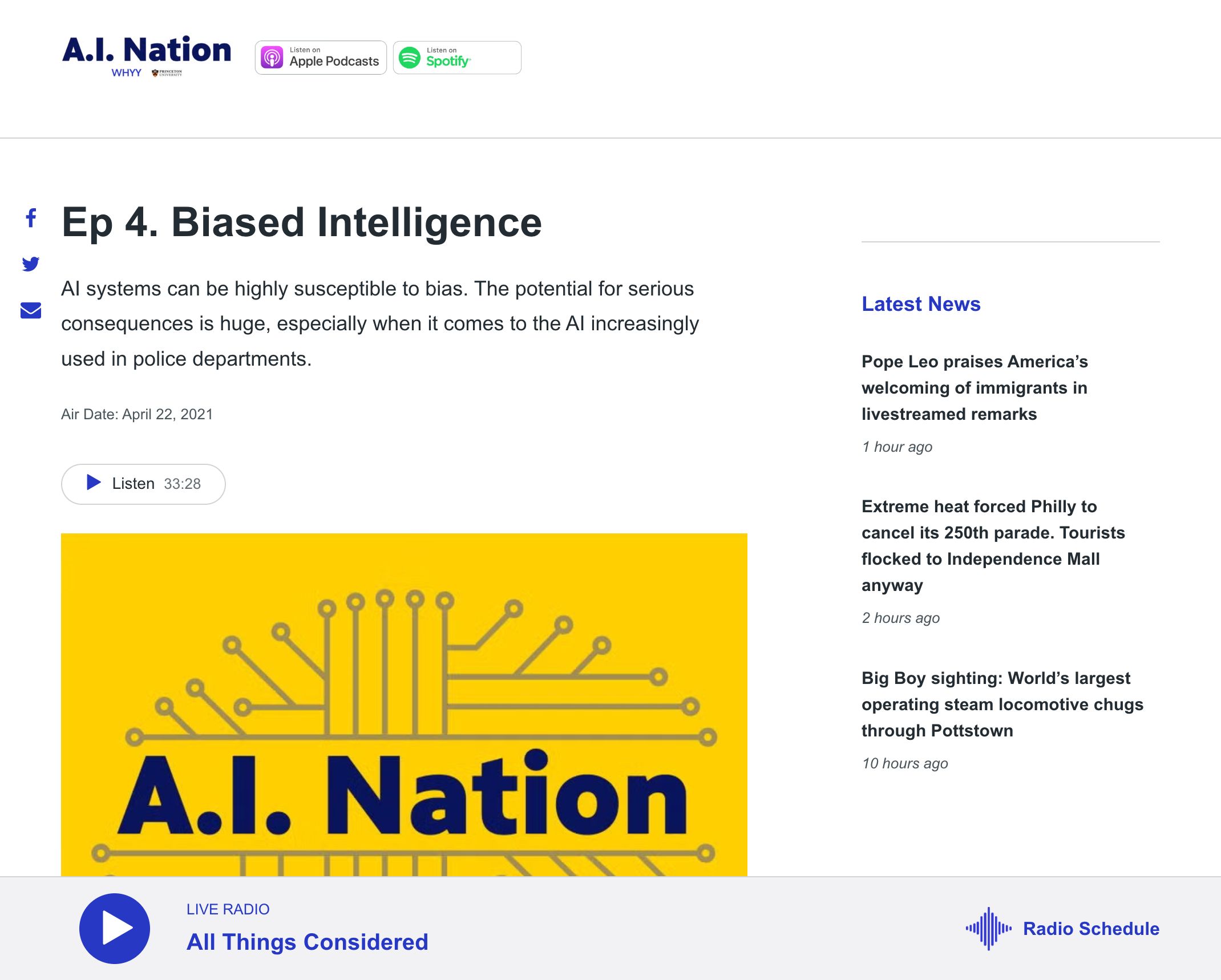 Ep 4. Biased Intelligence - WHYY