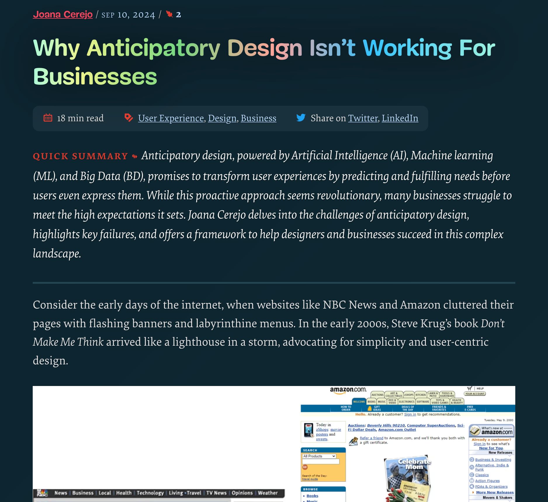 Why Anticipatory Design Isn’t Working For Businesses — Smashing Magazine