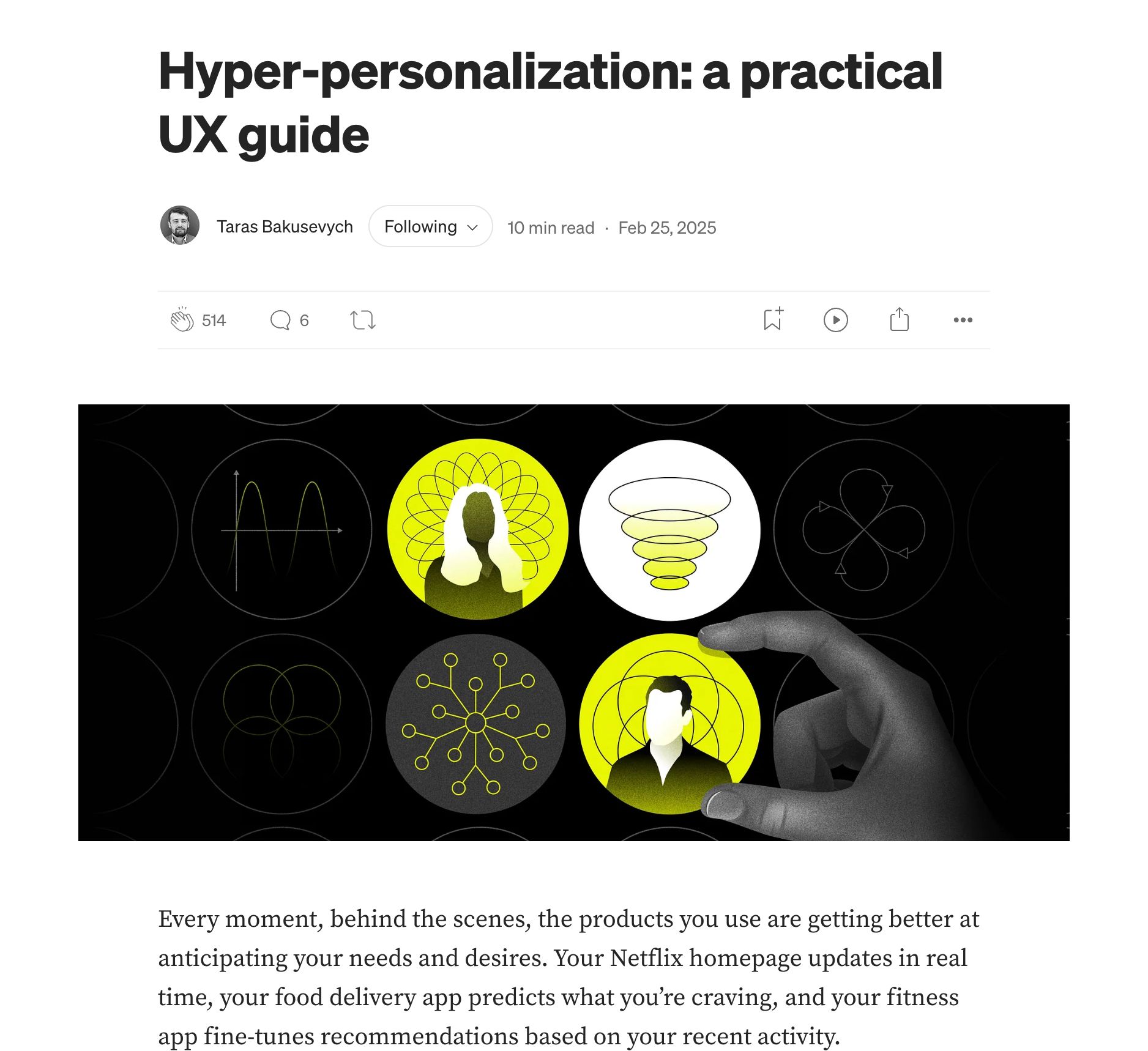 Hyper-personalization: a practical UX guide