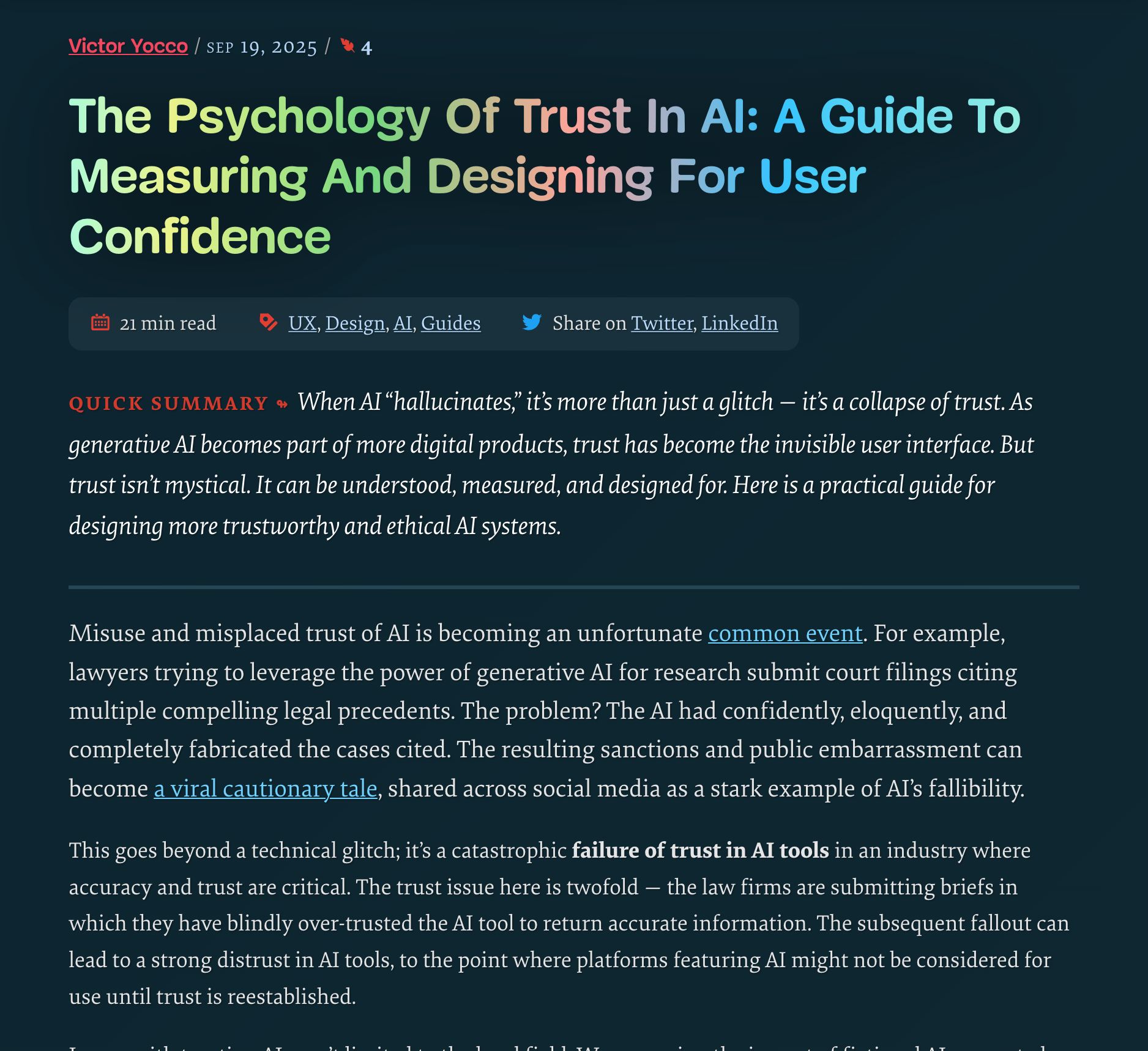 The Psychology Of Trust In AI: A Guide To Measuring And Designing For User Confidence — Smashing Magazine