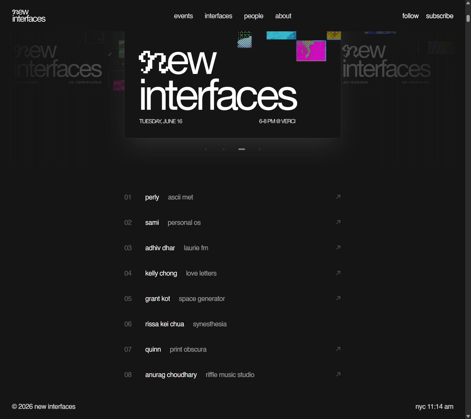 new interfaces