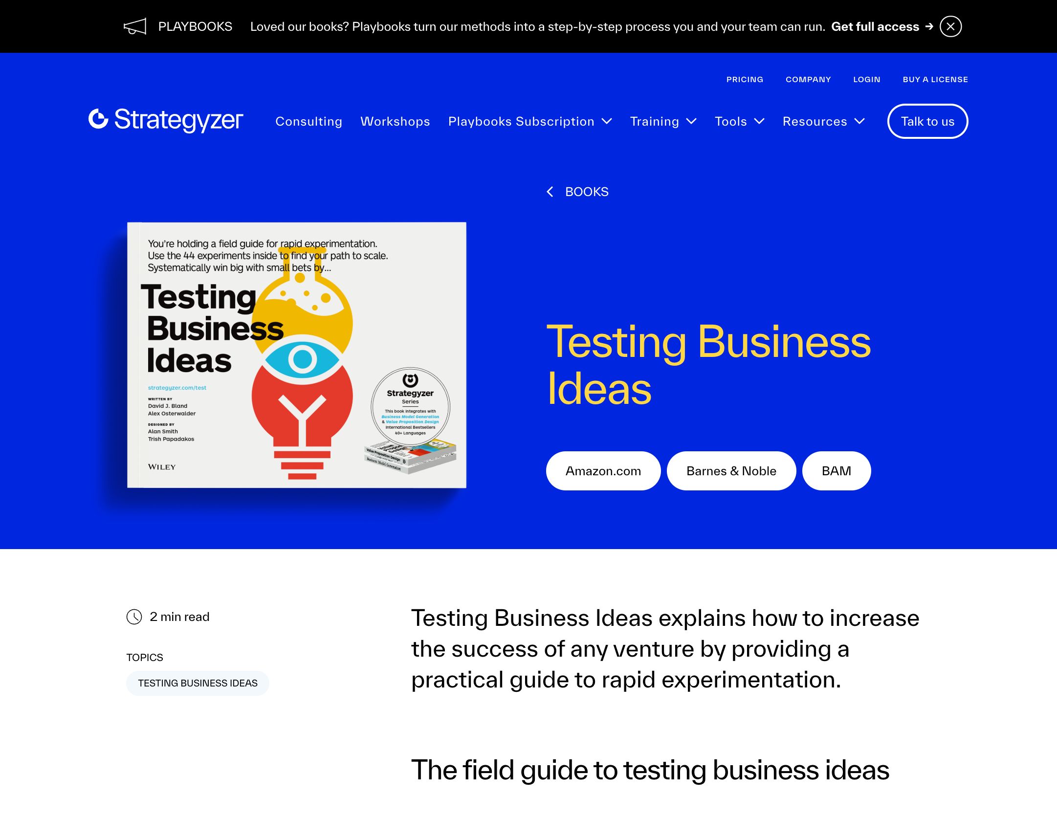 Testing Business Ideas - Innovation Process to Reduce Risks