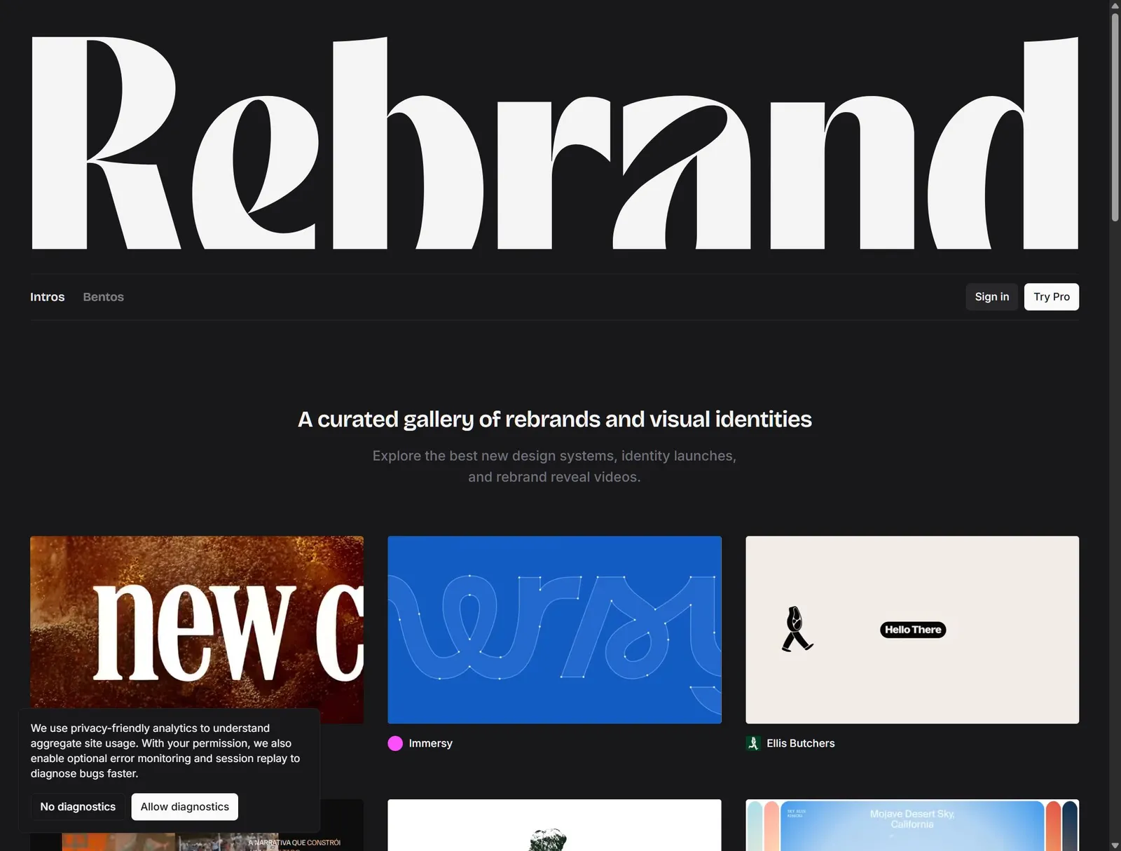 Rebrand — A curated gallery of rebrands and visual identities