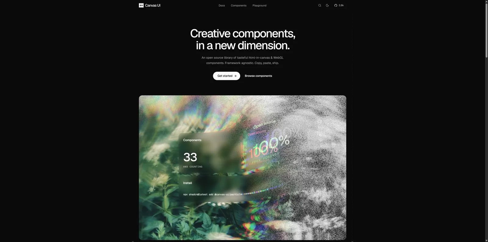 Canvas UI: Creative Canvas and WebGL Component Library