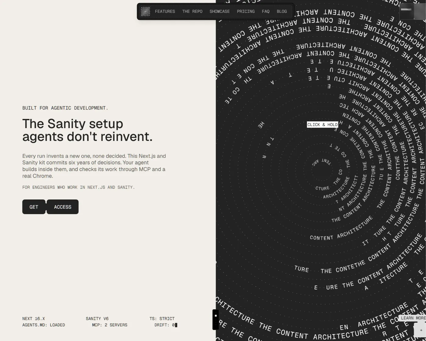 Agent-Ready Sanity + Next.js Kit | The Content Architecture