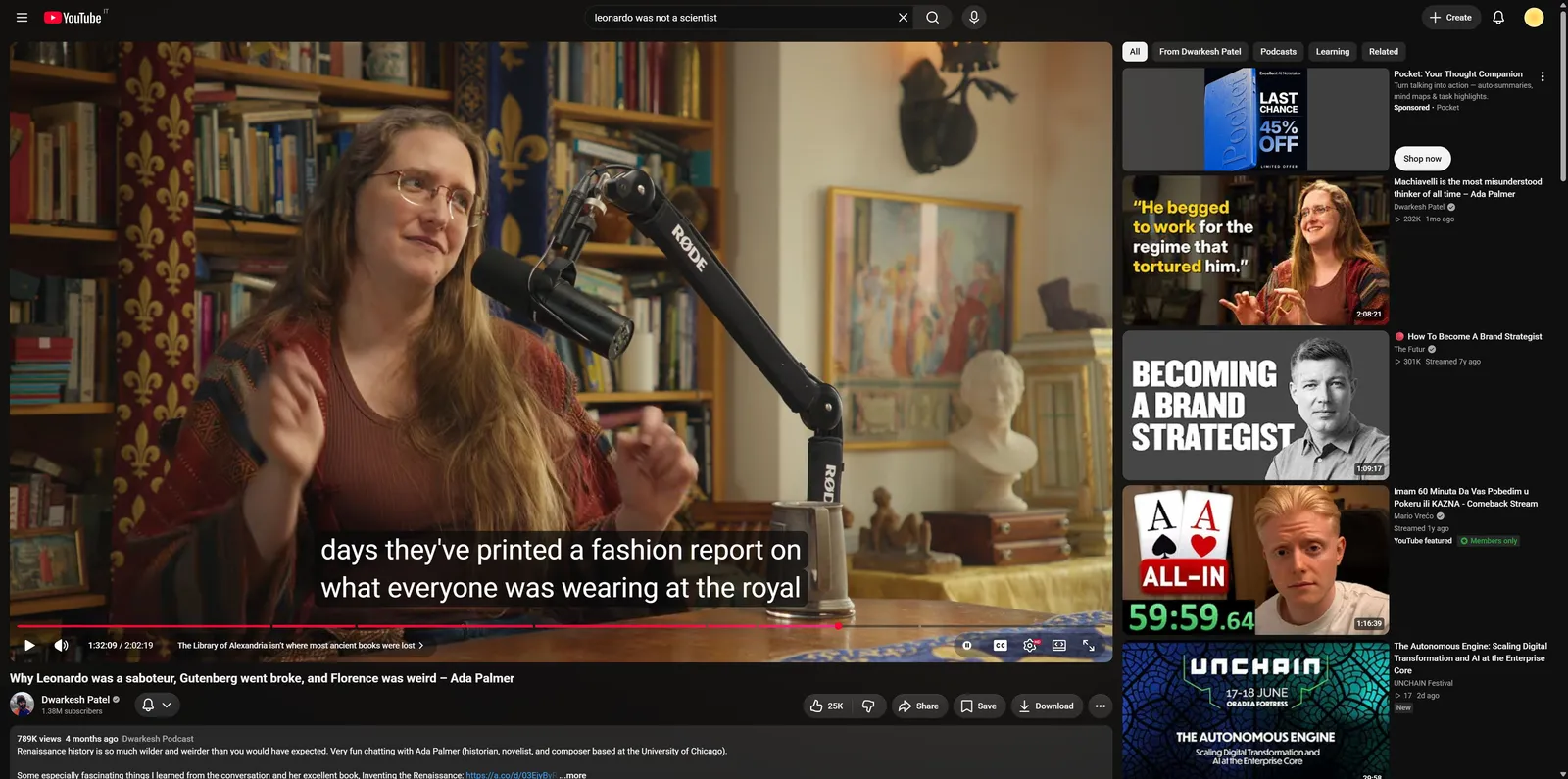 Why Leonardo was a saboteur, Gutenberg went broke, and Florence was weird – Ada Palmer - YouTube